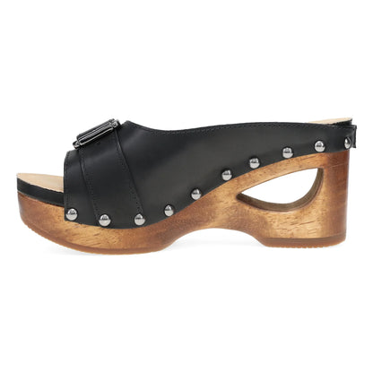 Adeline Black Calf Wood