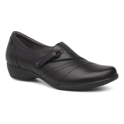 Franny Wide Black Leather