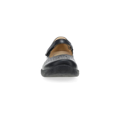 Stacy Wide Black Waxy Burnished