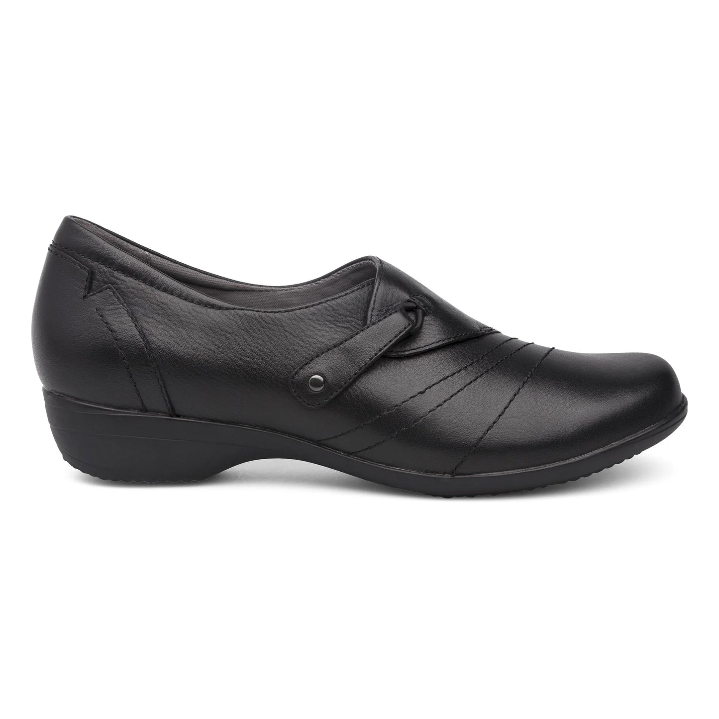 Franny Wide Black Leather