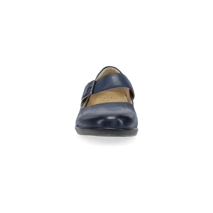 Collette Wide Navy Burnished Nubuck