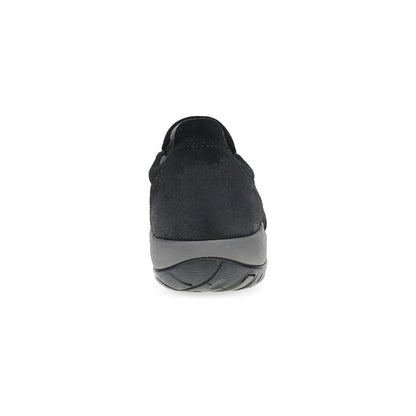 Pippy Wide Black Waterproof Burnished Suede