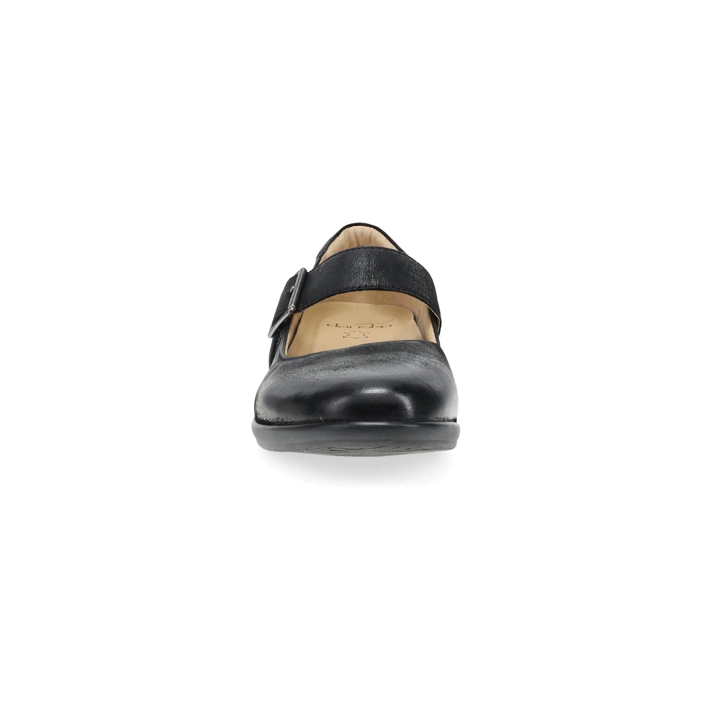 Collette Wide Black Burnished Nubuck