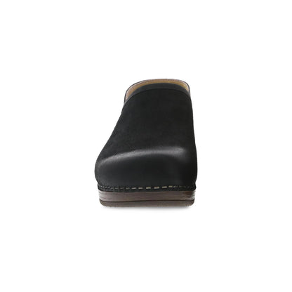 Brenna Black Burnished Suede