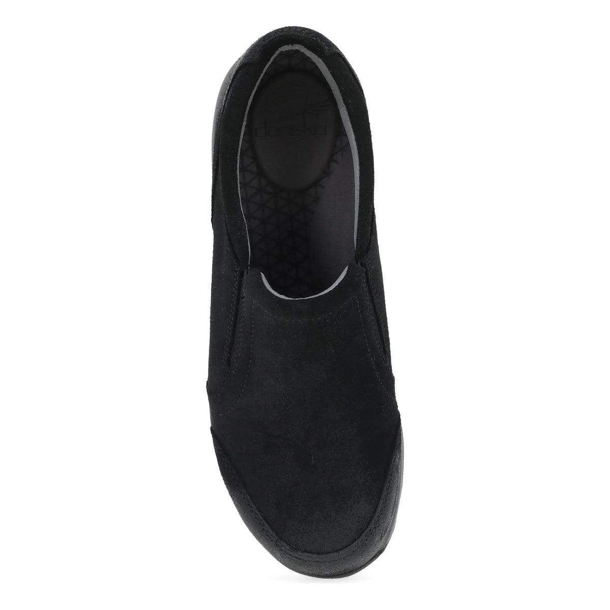 Pippy Wide Black Waterproof Burnished Suede